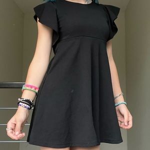 black mini dress